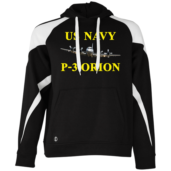 US Navy P-3 3 Athletic Colorblock Fleece Hoodie