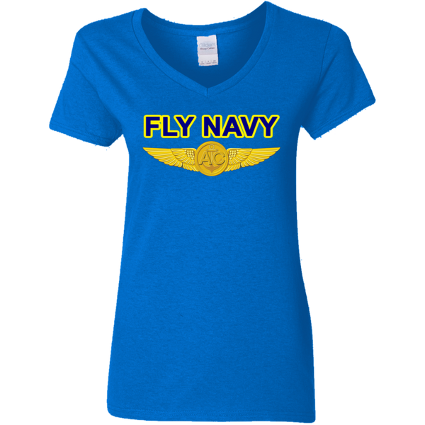 Fly Navy Aircrew Ladies' V-Neck T-Shirt