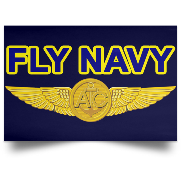 Fly Navy Aircrew Poster - Landscape