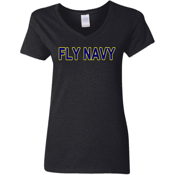 Fly Navy 2 Ladies' V-Neck T-Shirt