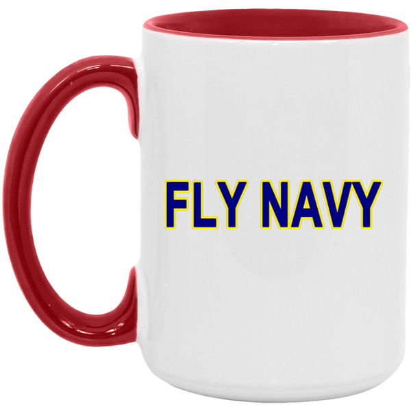 Fly Navy 2 Accent Mug - 15oz