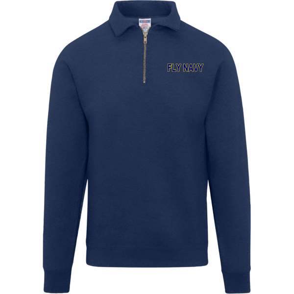 Fly Navy 2 Jerzees Fleece Quarter Zip Pullover