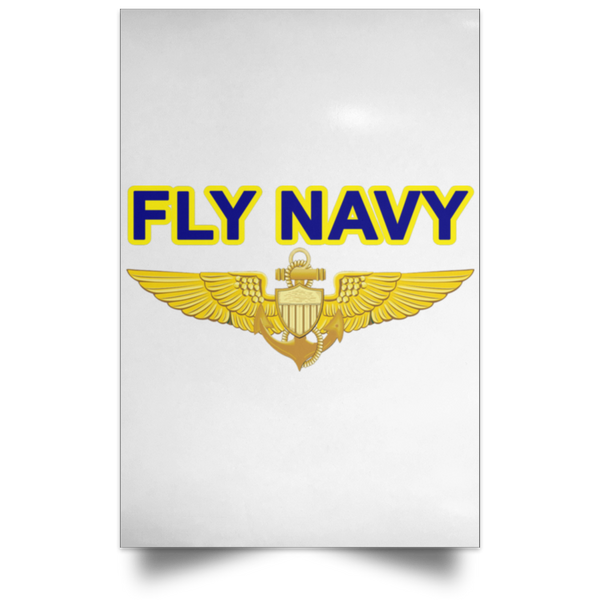 Fly Navy Aviator Poster - Portrait