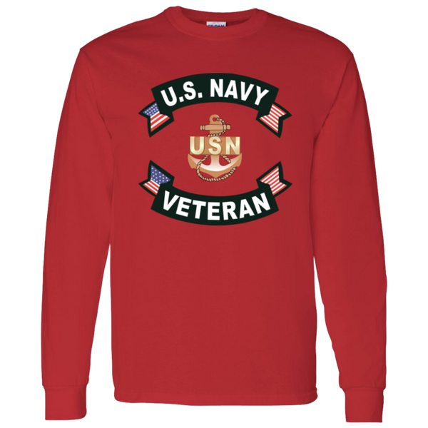 Navy Vet 1 LS Cotton T-Shirt