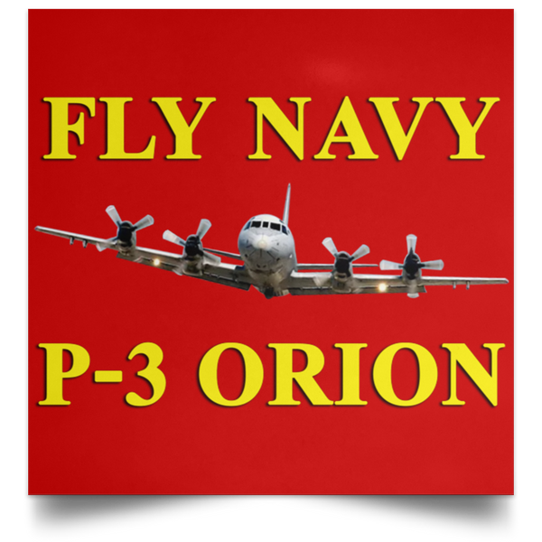 Fly Navy P-3 3 Poster - Square