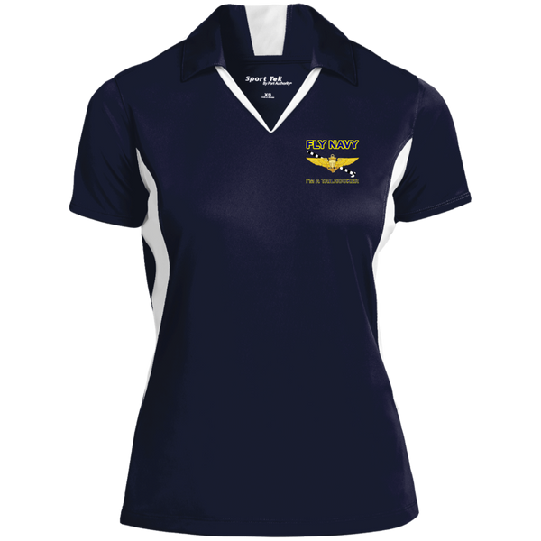 Fly Navy Tailhooker Ladies' Colorblock Performance Polo