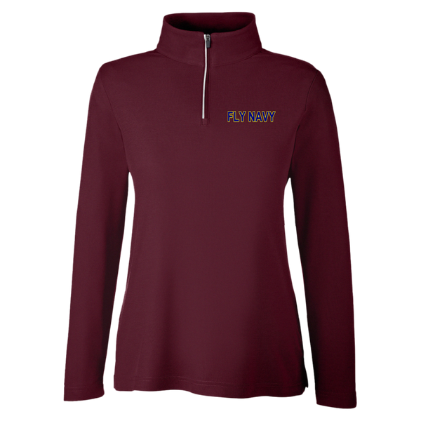 Fly Navy 2 Core 365 Ladies' Fusion Quarter Zip