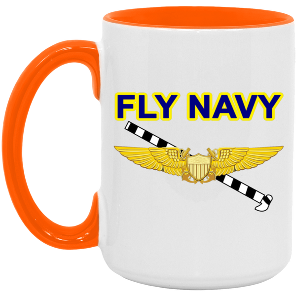 Fly Navy Tailhook 3 Accent Mug - 15oz