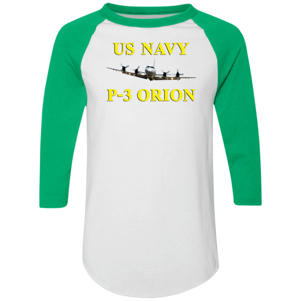 US Navy P-3 3 Colorblock Raglan Jersey