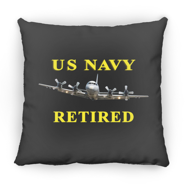 Navy Retired 1 Pillow - Medium Square