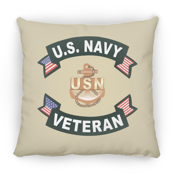 Navy Vet 1 Pillow - Small Square