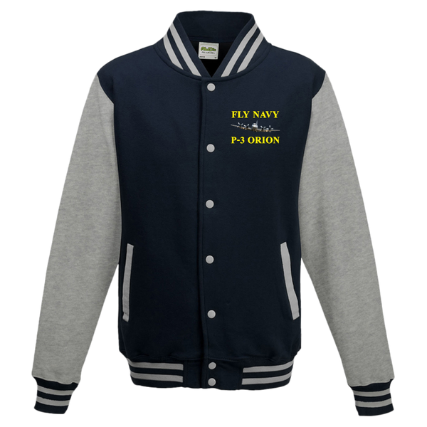 Fly Navy P-3 3 Letterman Jacket