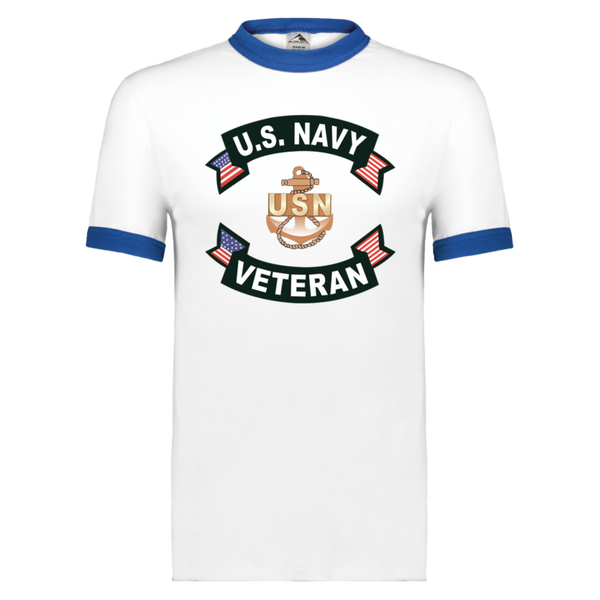 Navy Vet 1 Unisex Ringer Tee