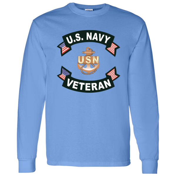 Navy Vet 1 LS Cotton T-Shirt