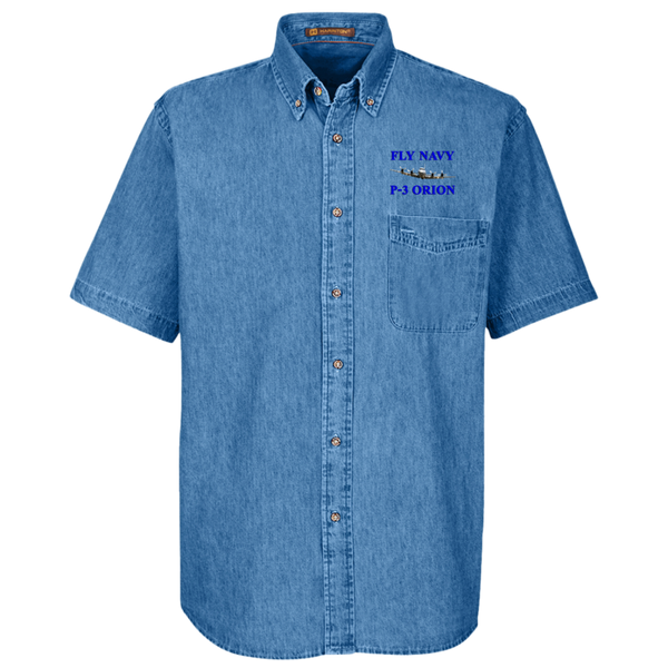 Fly Navy P-3 1 Harriton Denim Shirt