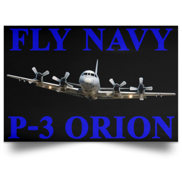 Fly Navy P-3 1 Poster - Landscape