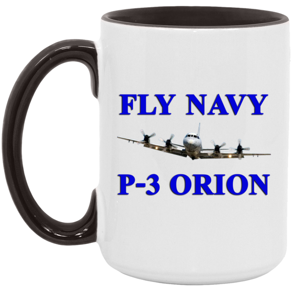 Fly Navy P-3 1 Accent Mug - 15oz