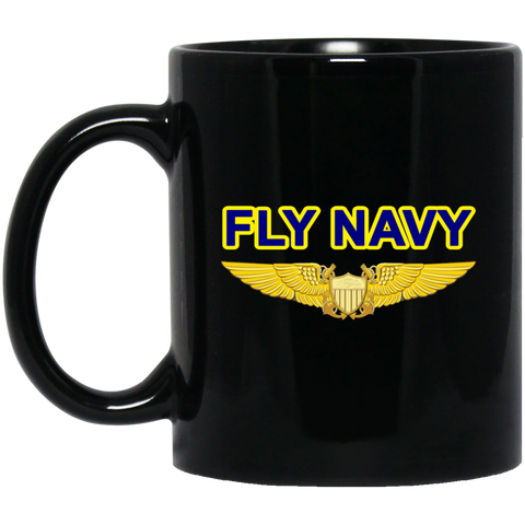 Fly Navy NFO Black Mug - 11oz