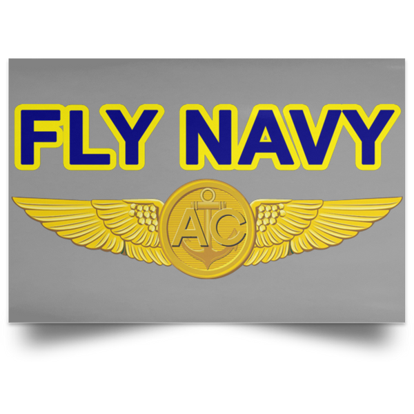 Fly Navy Aircrew Poster - Landscape