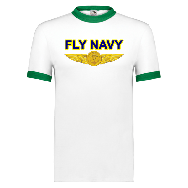 Fly Navy Aircrew Unisex Ringer Tee