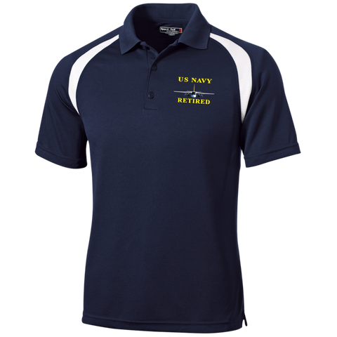 Navy Retired 2 Moisture-Wicking Golf Shirt