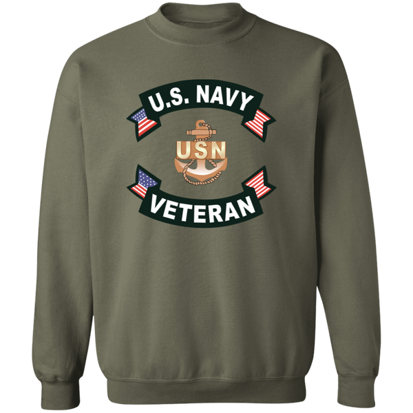 Navy Vet 1 Crewneck Pullover Sweatshirt