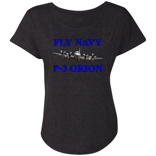 Fly Navy P-3 1 Ladies' Triblend Dolman Sleeve