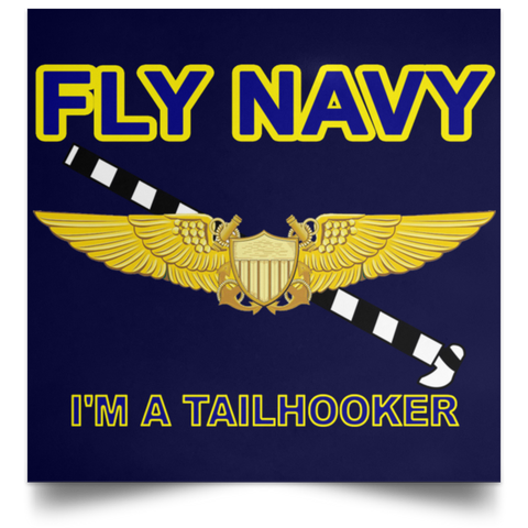 Fly Navy Tailhooker 3 Poster - Square