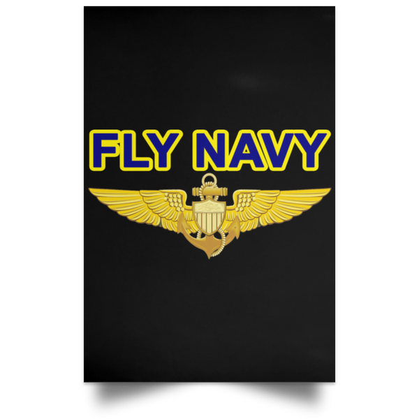 Fly Navy Aviator Poster - Portrait