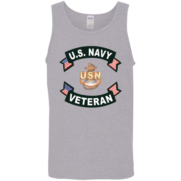 Navy Vet 1 Cotton Tank Top