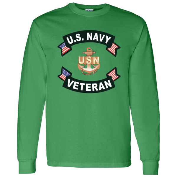 Navy Vet 1 LS Cotton T-Shirt