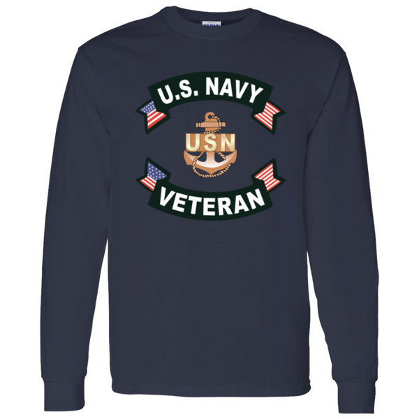 Navy Vet 1 LS Cotton T-Shirt