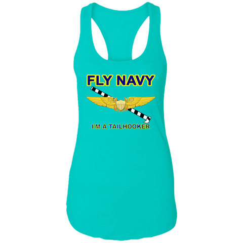 Fly Navy Tailhooker 3 Ladies' Ideal Racerback Tank