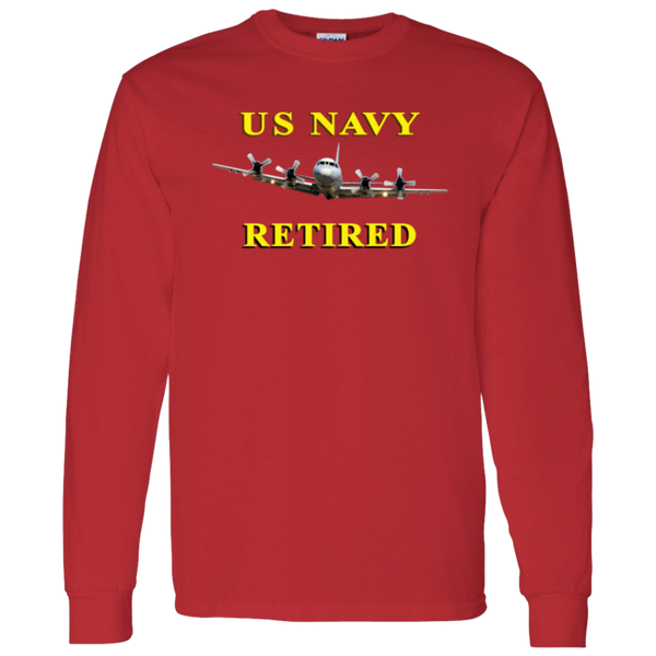 Navy Retired 1 LS Cotton T-Shirt