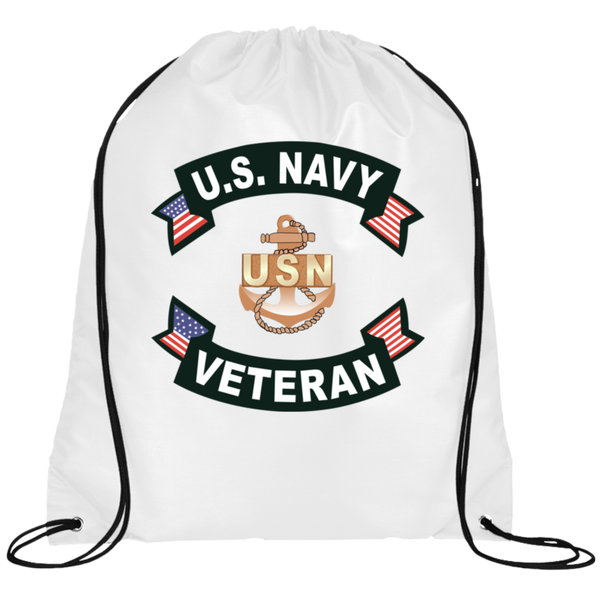 Navy Vet 1 Drawstring Cinch Backpack