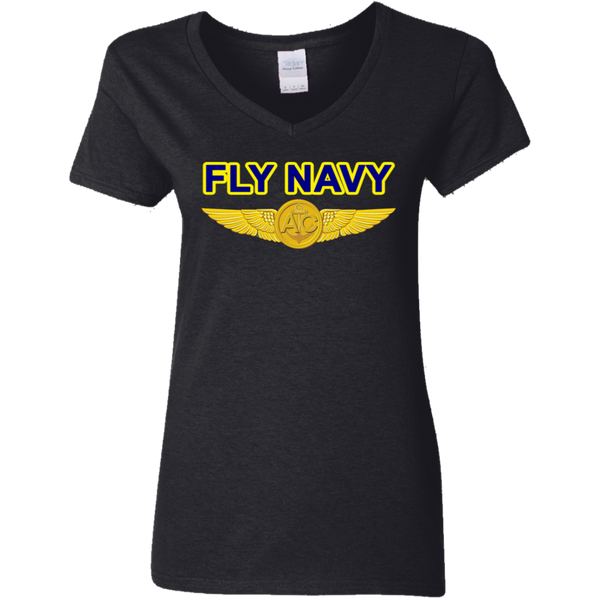 Fly Navy Aircrew Ladies' V-Neck T-Shirt