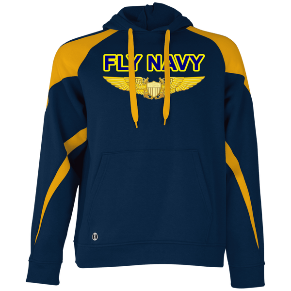 Fly Navy NFO Athletic Colorblock Fleece Hoodie