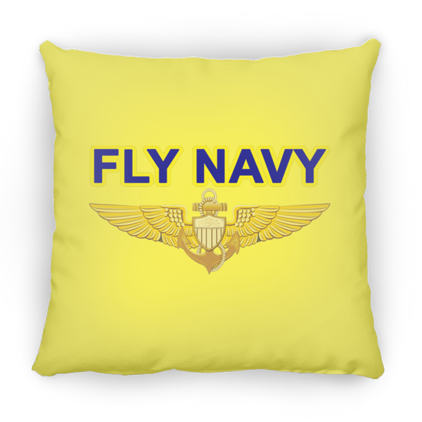 Fly Navy Aviator Pillow - Large Square