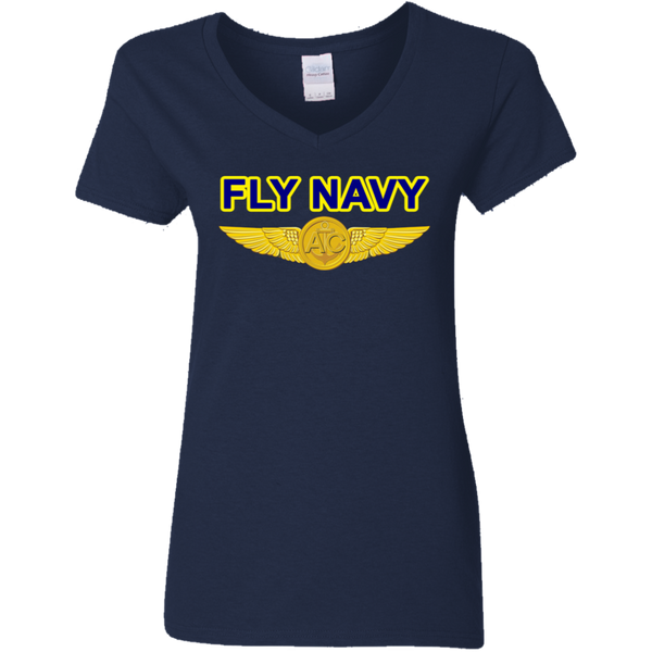 Fly Navy Aircrew Ladies' V-Neck T-Shirt