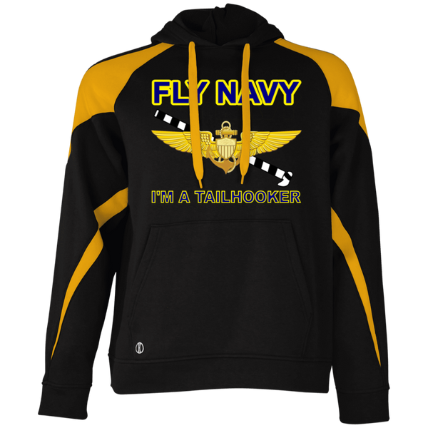 Fly Navy Tailhooker 1 Athletic Colorblock Fleece Hoodie