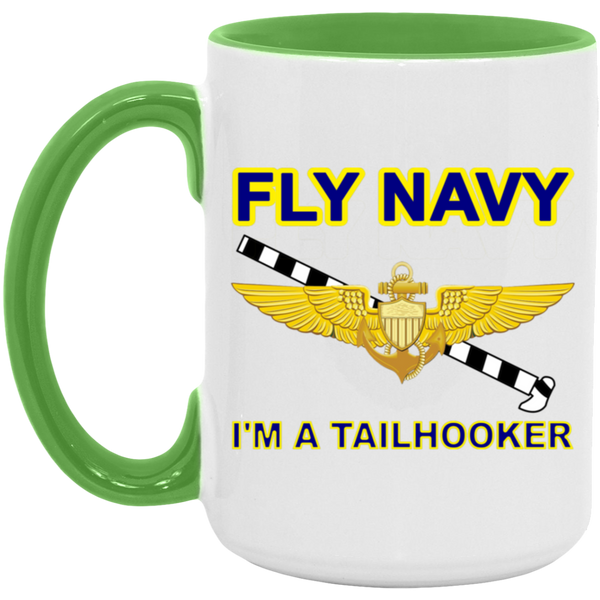 Fly Navy Tailhooker 1 Accent Mug - 15oz