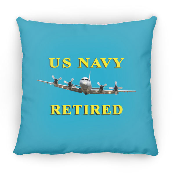 Navy Retired 1 Pillow - Large Square