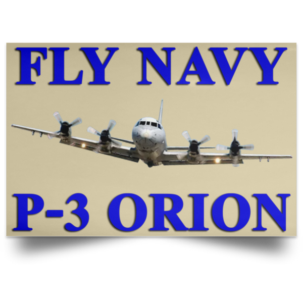 Fly Navy P-3 1 Poster - Landscape