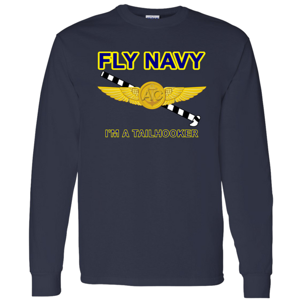 Fly Navy Tailhooker 2 LS Cotton T-Shirt