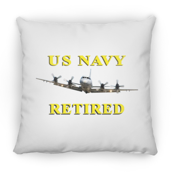 Navy Retired 1 Pillow - Medium Square