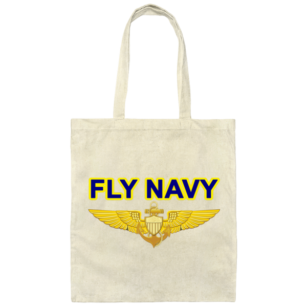 Fly Navy Aviator Canvas Tote Bag