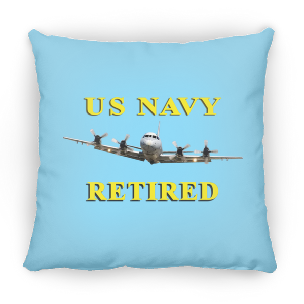 Navy Retired 1 Pillow - Medium Square