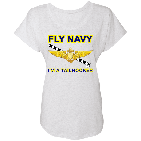 Fly Navy Tailhooker 1 Ladies' Triblend Dolman Sleeve