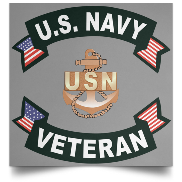 Navy Vet 1 Poster - Square