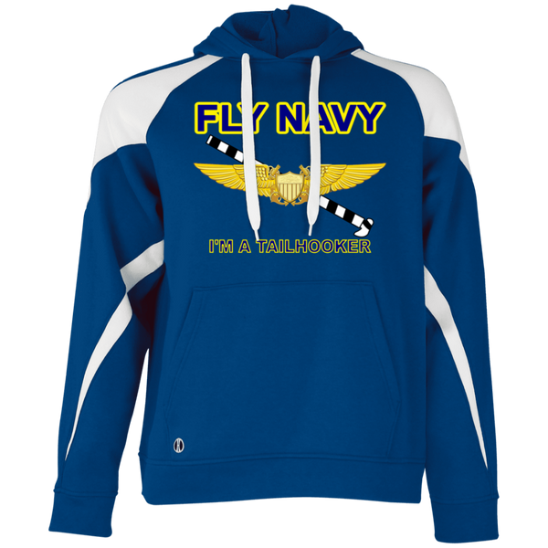 Fly Navy Tailhooker 3 Athletic Colorblock Fleece Hoodie